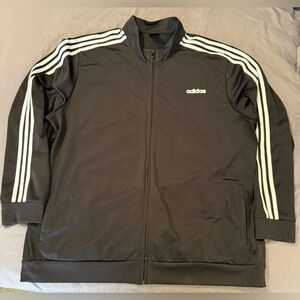 Adidas Men's Black and White Striped Jacket